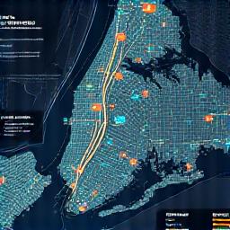 AI route optimization map for urban last-mile delivery